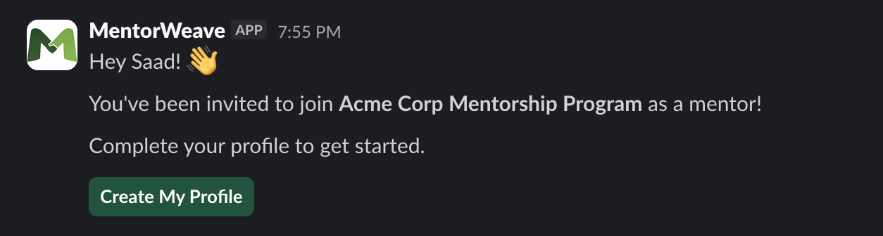 Mentor Slack Invite
